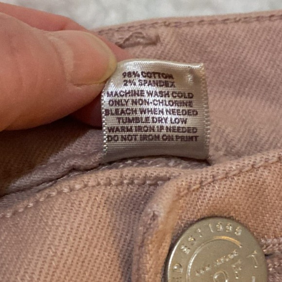 Loft Jeans Jegging Womens 8 Petite Ankle Cropped Stretchy Pink Spring Summer - Picture 8 of 11